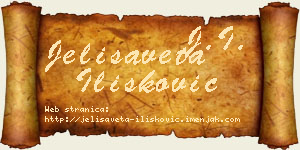 Jelisaveta Ilišković vizit kartica